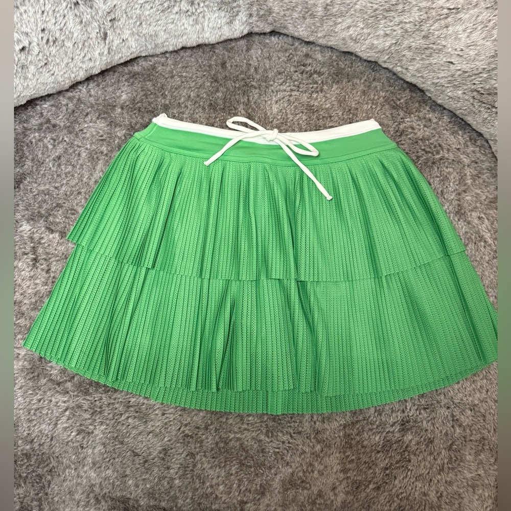 Aerie Green Pleated Skirt